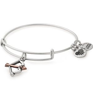 ALEX AND ANI Cupid's Arrow Two Tone Charm Bangle